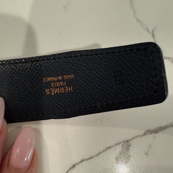 Hermes Reversible Belt Strap Red Black 32mm Size Small or XS 60cm - Picture 8 of 9